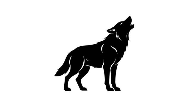 black wolf vector illustration