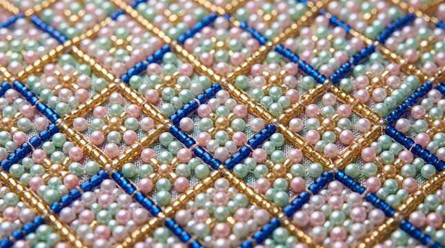 Abstract Mixed Colors Pearl Moti Beaded Texture Wallpaper Background