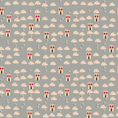 Igloos and Houses Pattern © qodir