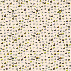 Stylized buildings and igloos seamless pattern © qodir