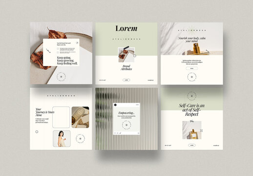 Wellness Social Media Kit Post Layout