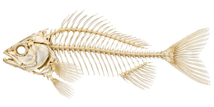 Fishbone on white background