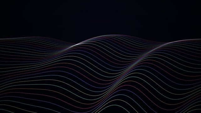 Minimalist Wave Pattern Abstract Background with Gradient Lighting Effects