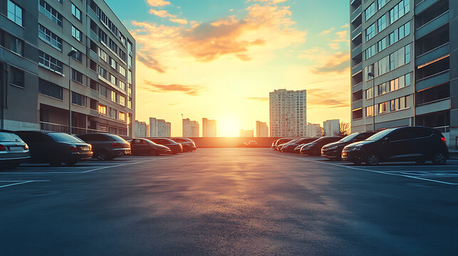 Modern Urban Street & Architecture Images for Adobe Stock: High-Resolution City Skyscrapers, Wet Road Reflections, Car Light Trails, Highways, Overpasses and Sunset Business District Scenes