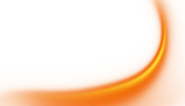 Abstract Orange Light Leak with Curved Glow Beam on Transparent Background
