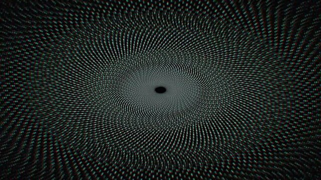 Abstract digital tunnel of light with swirling geometric pattern swirl vortex