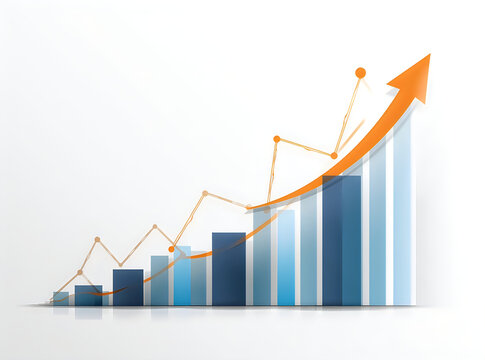 lucid origin Abstract business growth background featuring ascending geometric bars dynamic 
