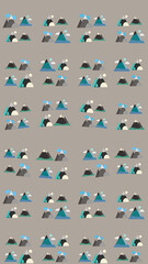Fototapeta premium Stylized Mountain Landscape Pattern