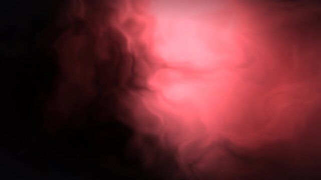 Fluid WebGL nebula background in vivid crimson #CC444B.