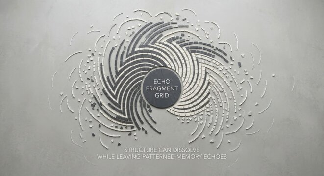 Abstract Swirling Pattern Echo Fragment Grid Design