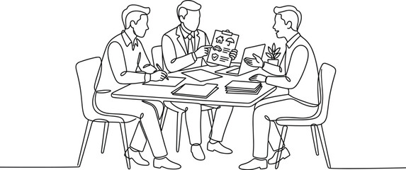 Fototapeta premium Business meeting team collaboration planning brainstorming presentation office discussion