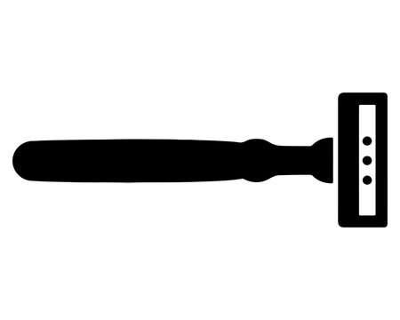 Black Silhouette Safety Razor Shaving Icon