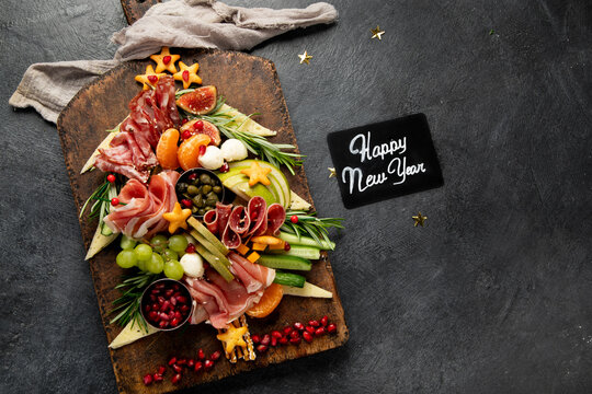 Party food for New Year and Christmas.