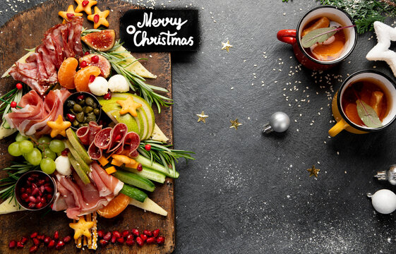 Party food for New Year and Christmas.