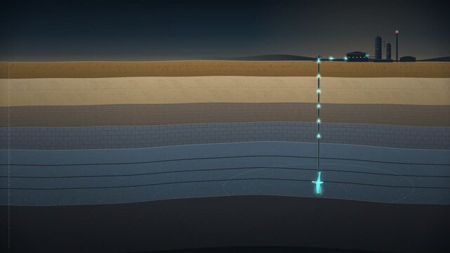 Carbon Capture Storage Saline Aquifer Injection Animation