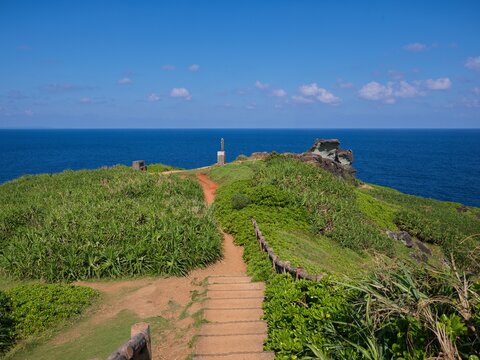Uganzaki Lighthouse: A Coastal Hiking Destination with Stunning Ocean Views.