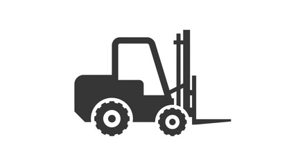 Minimalist Forklift Icon for Industrial Logistics and Warehouse Use © Mankat