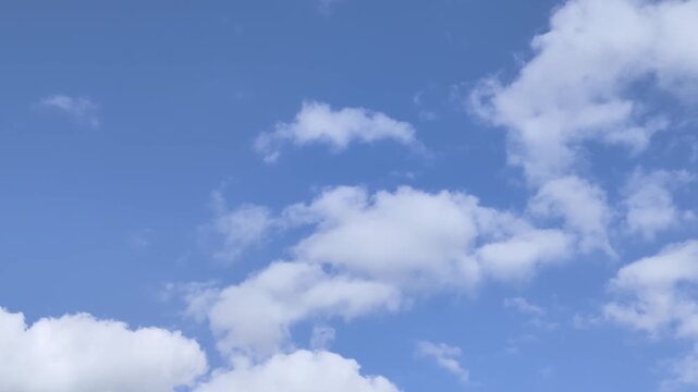 Clear sky with clouds in mid September
