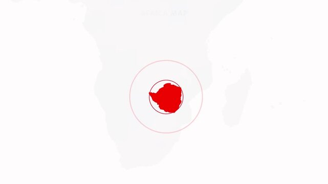 Africa_Zimbabwe_map_with_title_and_locator Video Footage Animated Motion for professional design projects presentations digital media and commercial v