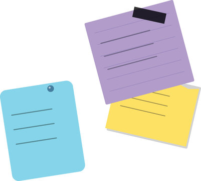 Colorful stacked papers with a binder clip