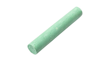 Single light green chalk stick drawing tool isolated on transparent background © RRose