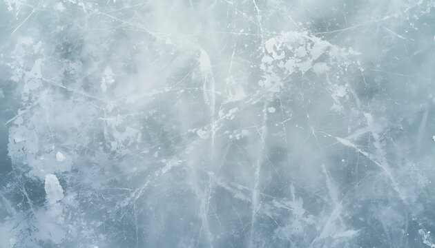 Abstract frosty ice surface texture with cold winter scratches and frozen cracks vector isolated transparent illustration.