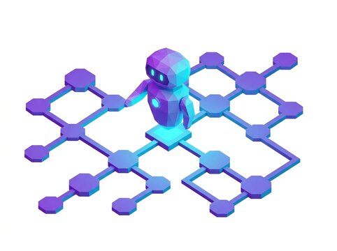 Autonomous task execution, AI agent navigating workflow nodes