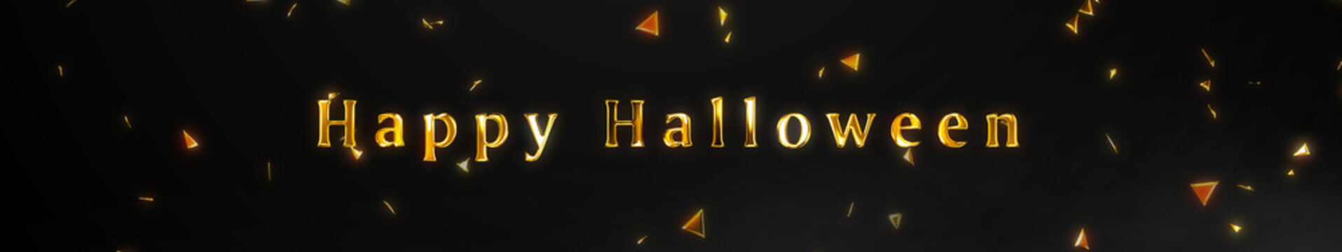 Ultrawide Happy Halloween Neon Text Animation with Glowing Pumpkin Faces on Black Background. Spooky Widescreen Holiday Motion Graphic, Seamless Loop 4K.