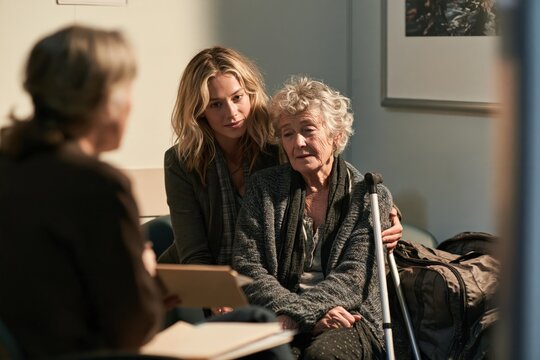 Discharge Coordinator Planning an Older Patient Return Home