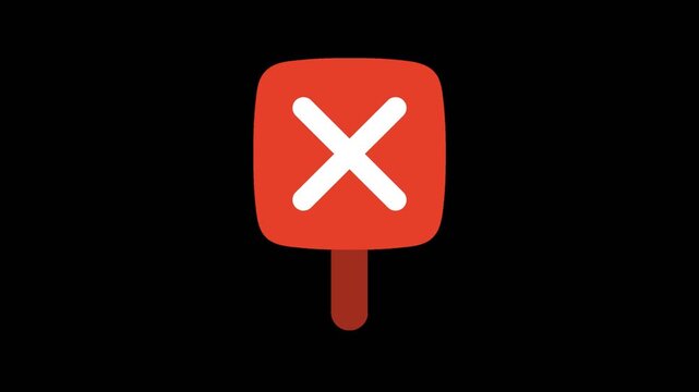 O and X quiz paddles flipping animation true or false