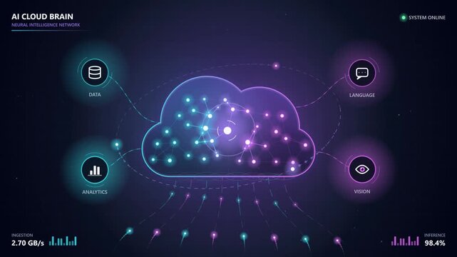 Abstract dark gradient background with subtle motion for futuristic tech presentation