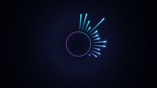 Radial Column Chart Data Visualization Bloom Animation