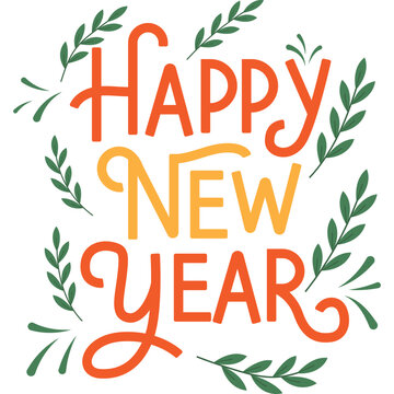 Happy New Year Lettering