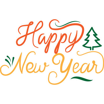 Happy New Year Lettering