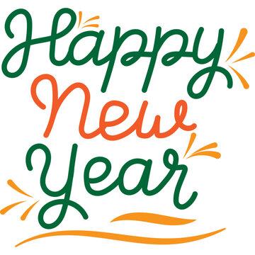 Happy New Year Lettering