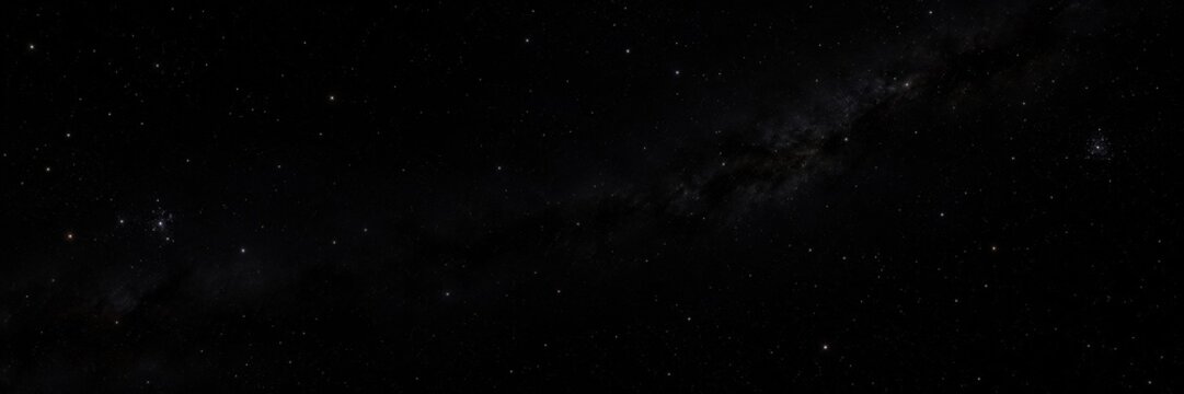 Dark star field with faint interstellar dust provides clean negative