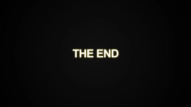 Cinematic The End Text Motion Graphic Animation