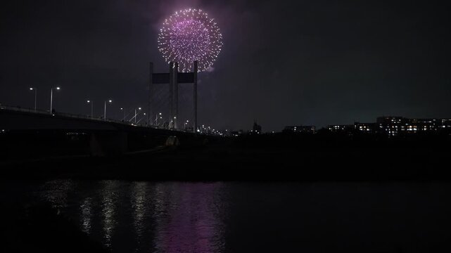 是政橋からのぞむ東京競馬場花火2026
