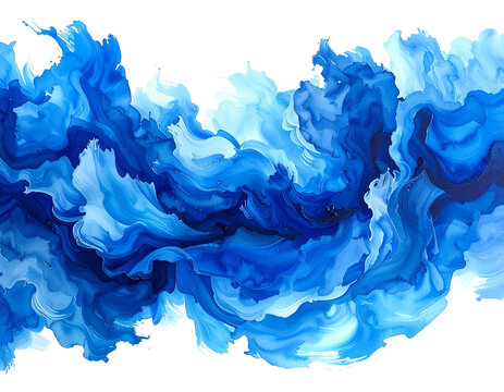 Flowing blue waves abstract fluid texture, water ripple design