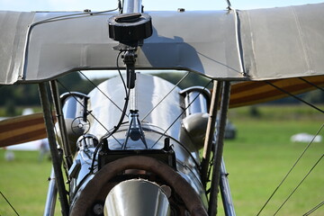 Close Up of a Machine Gun on a WWI Allied Biplane © Miroslaw