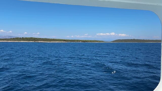 Croatian coastline from ferry boat