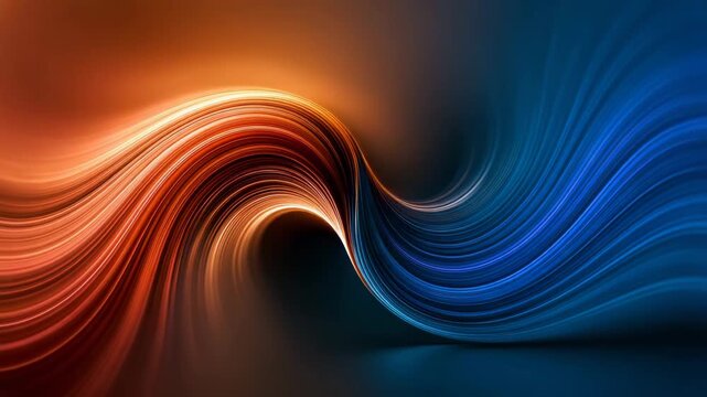 Abstract Psychedelic Tunnel of Flowing Light Waves
