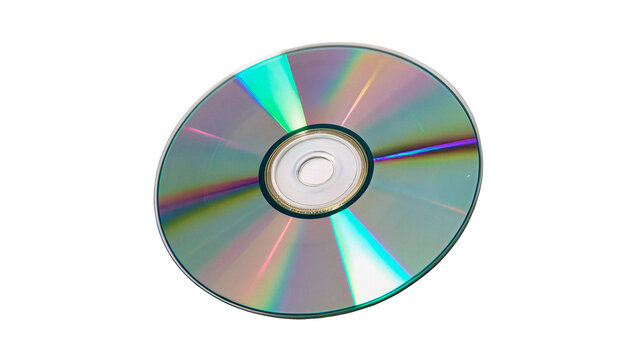 Blank compact disc CD or DVD isolated on transparent background