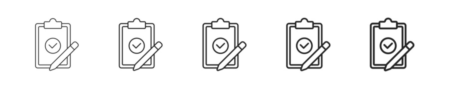 Result vector icon in minimalist line style. Clean editable stroke illustration with geometric design and monochrome appearance, isolated on white background