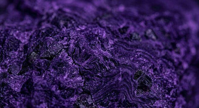 Ultra-Rare Sugilite Mineral Macro: Deep Violet Fine Art Geological Photography