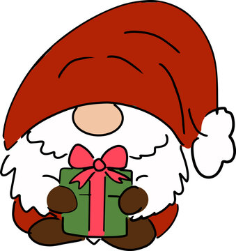 Cute Santa Claus Decoration Illustration