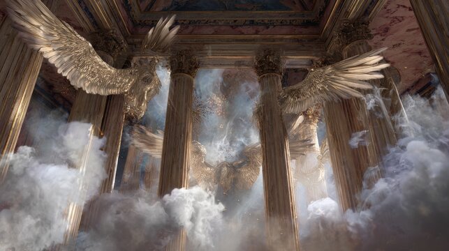 Isaiah&rsquo;s Vision of Seraphim in the Temple Surrounded by Smoke and Radiant Divine Glory