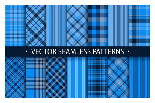 Seamless plaid tartan vector pattern background for fabric and textile design