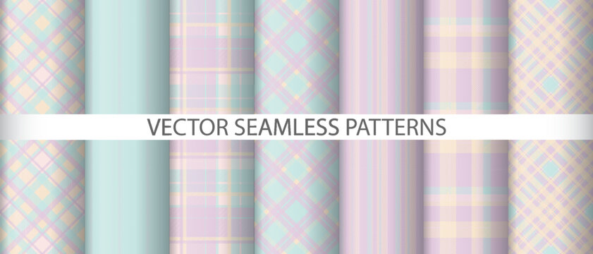 Seamless plaid tartan vector pattern background for fabric and textile design