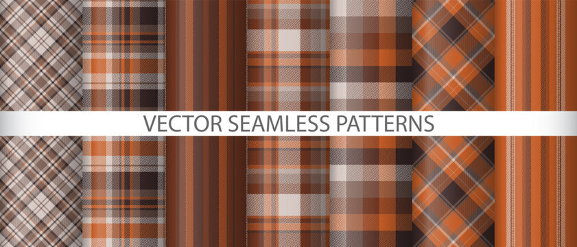 Seamless plaid tartan vector pattern background for fabric and textile design